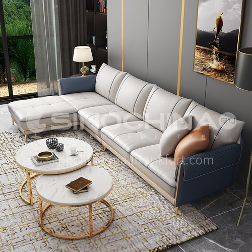KD-QS007   Light luxury sofa combination solid wood frame high-end living room furniture Italian style